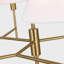 Chapman & Myers Ridgewood 6 Light Dining Room Chandelier With White Linen Shade-671671011-671671013