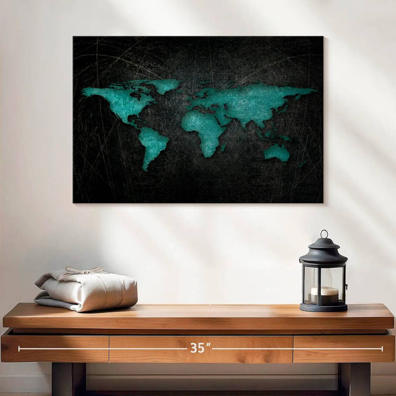 Carte du monde Aliaz XXII, H 26 po x l 39 po