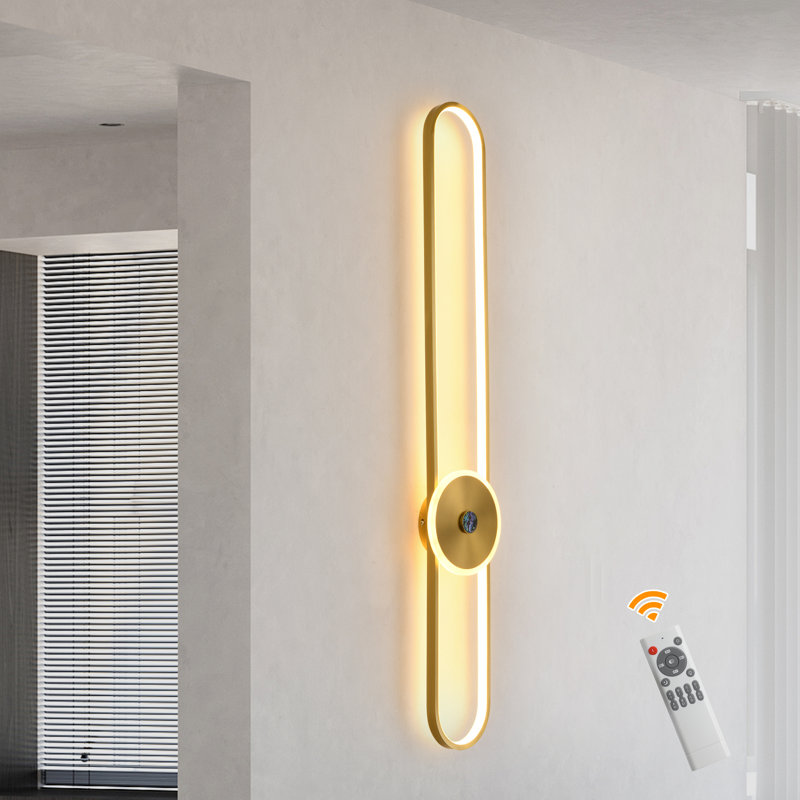 Muscato 45.27" Aluminum Dimmable LED Flush Mounted Wall Sconce