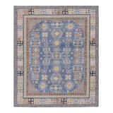 Rug & Kilim’S Khotan Samarkand Style Rug In Blue With Floral Medallions