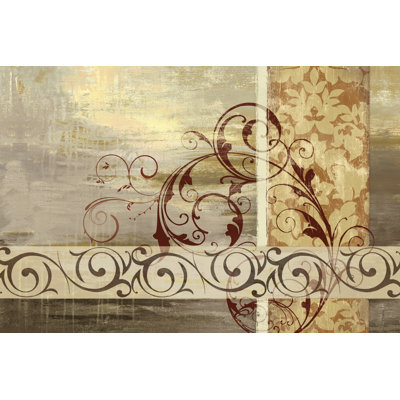 Brown Swirly - Wrapped Canvas Painting