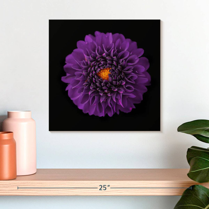 Fleur de dahlia mauve Harnek, H 16 po x l 16 po