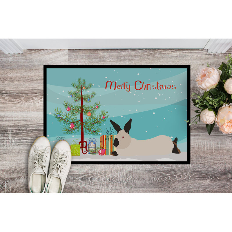 Menifee Non-Slip Christmas Outdoor Doormat, Rectangle 1'6 x 2'3"