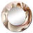 Subtle Sophistication In Exquisite Pink II - Abstract Liquid Ink Round Mirror Wall Decor-99618283