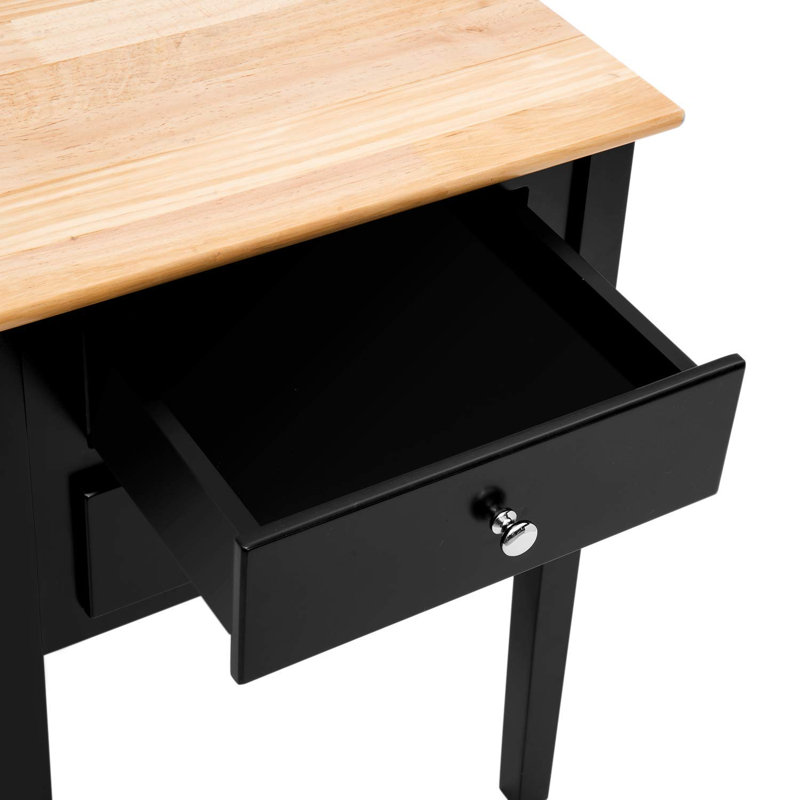 Payakumbuh 40cm W Bedside Table, Black