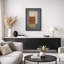 «Mid-Century Shape», œuvres d'art de blocs abstraits bruns, beiges et gris, images murales minimalistes rustiques modernes géométriques, art mural impression sur toile encadrée-100708183-100708184