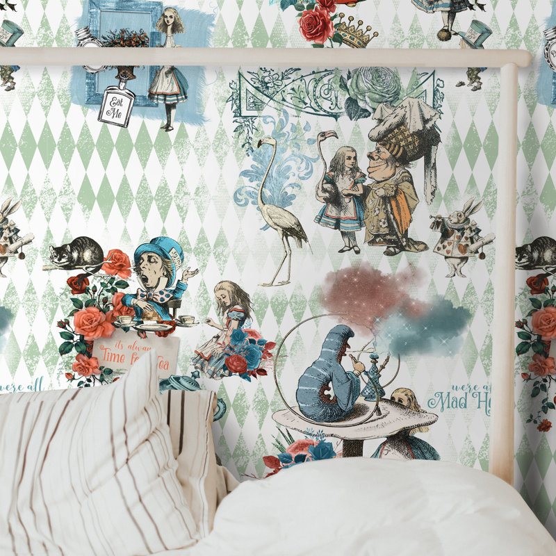 Alice in Wonderland Storybook Wallpaper