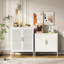 Armoire en métal, blanc, 2 tablettes réglables, fabrication en acier laminé à froid, cadre robuste, pour la maison de bureau, portes pré-installées pour garage de 45,82 lb