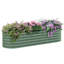 Ensemble de jardinière galvanisée surélevée, jardinière en métal avec bordure de sécurité, 195 cm x 60 cm x 42 cm-545730047-597803757