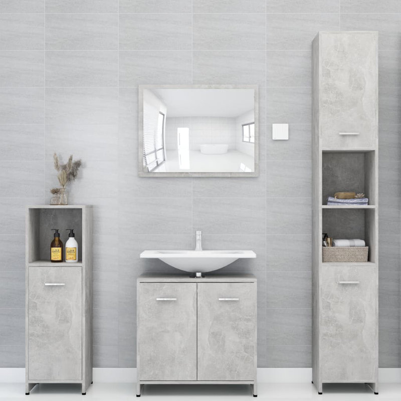 Aminu Bathroom Storage, Concrete Gray