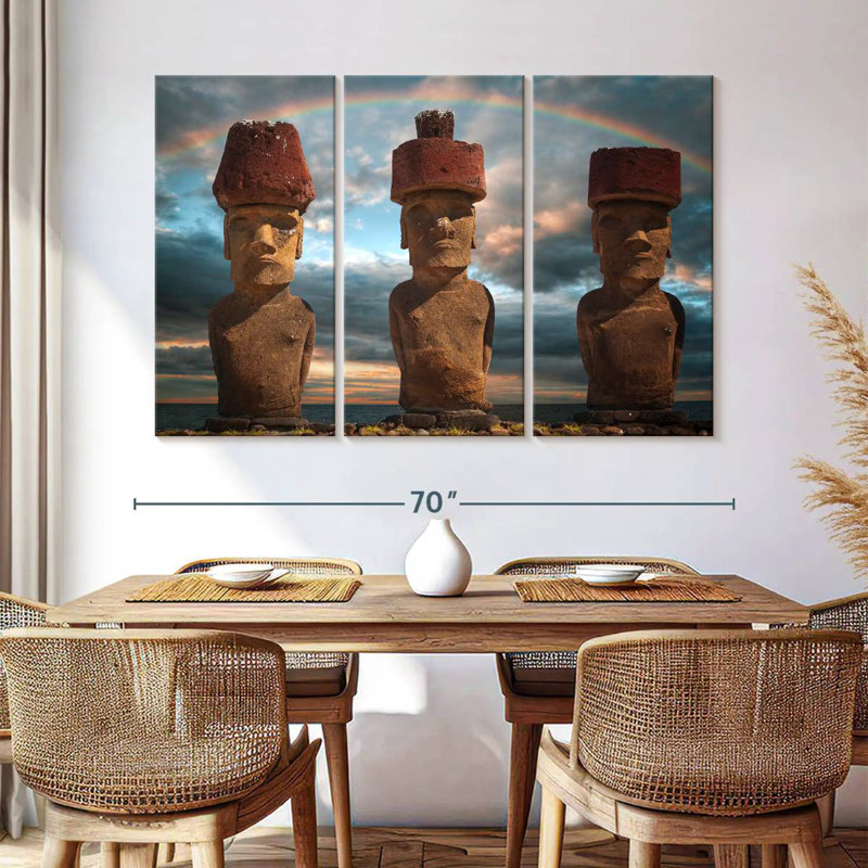 Lilie Moai Statues, 42" H x 65" W