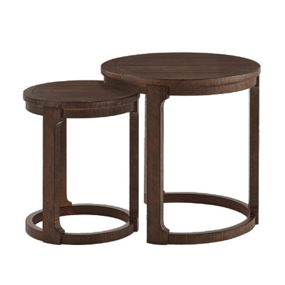 Ensemble de tables basses rondes rondes rondes 24 pouces 2PCS, table d'appoint de style Mid-Century, table de bout pour salon, bureau, appartement