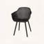 Ensemble de 2 chaises de salle à manger d'extérieur - Mélange de plastique résistant aux intempéries, motif de losanges perforé pour patio