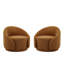 Fauteuil demi-tonneau pivotant rembourré Aunna-1338507039