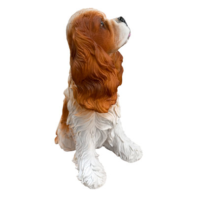 Statue de chien Beagle en résine réaliste pour la décoration de jardin, de pelouse ou de terrasse.