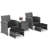 5 Pieces Patio Furniture Set PE Wicker Lounge Chairs w/ 2 Ottomans Outdoor-643484206