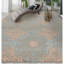 Ikat Area Rug in Gray/Light Blue/Beige