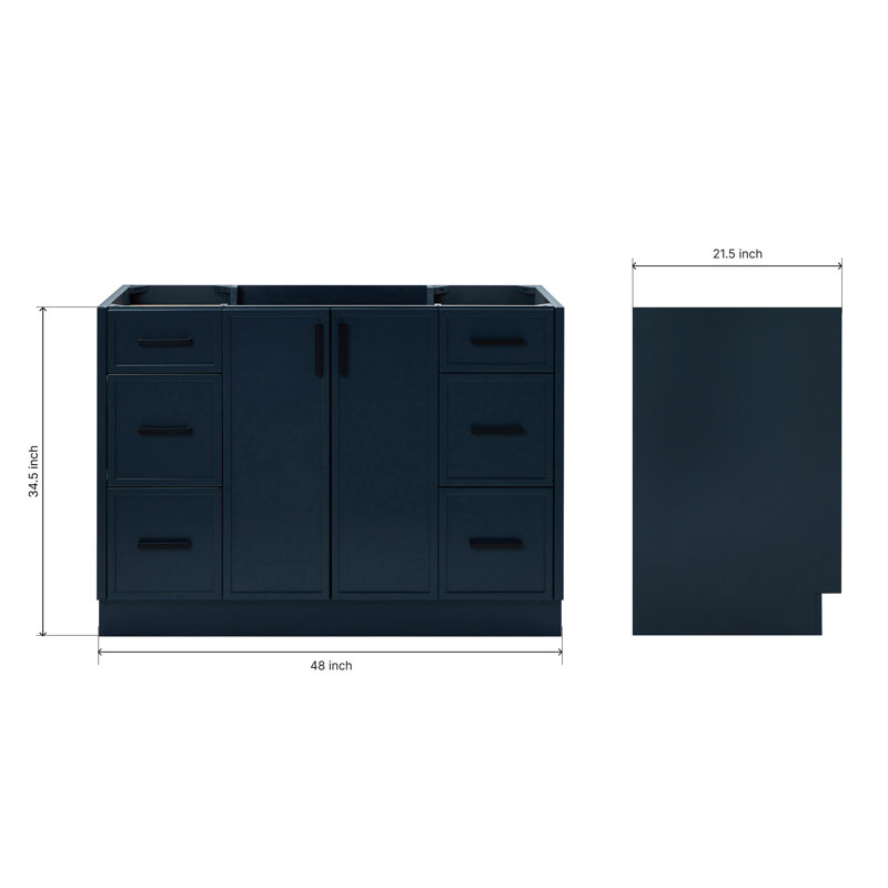 ARIEL Kelly 48 Single Bathroom Vanity Base Only, Blue
