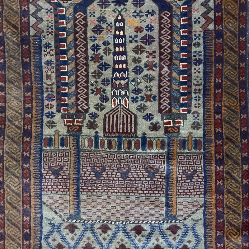 Tapis en laine Balouchi fait à la main