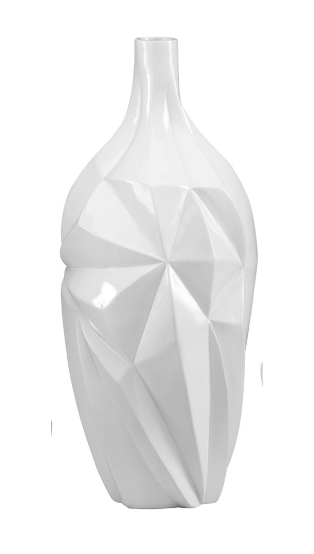 Glacier Handmade Ceramic / Porcelain Table Vase Cyan Design 