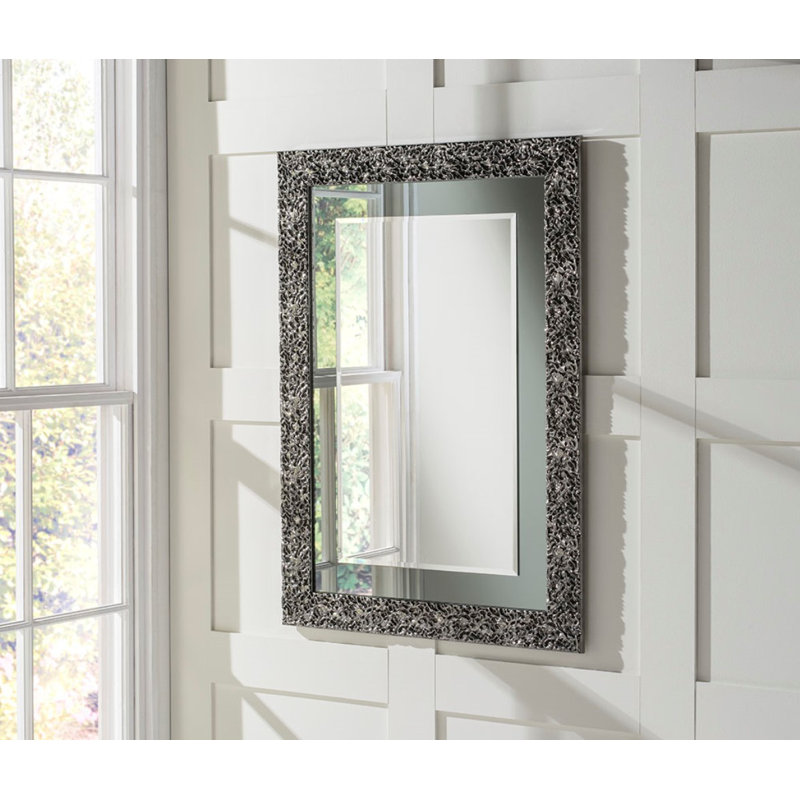 Wood Flat Wall Mirror, 167cm H x 76cm W