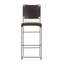 Melbourne 18" Buffalo Leather And Iron Bar Chair Black-927633229-927633230