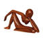 Haani 12 sculpture abstraite statue en bois sculptée à la main homme relaxant Home Decor
