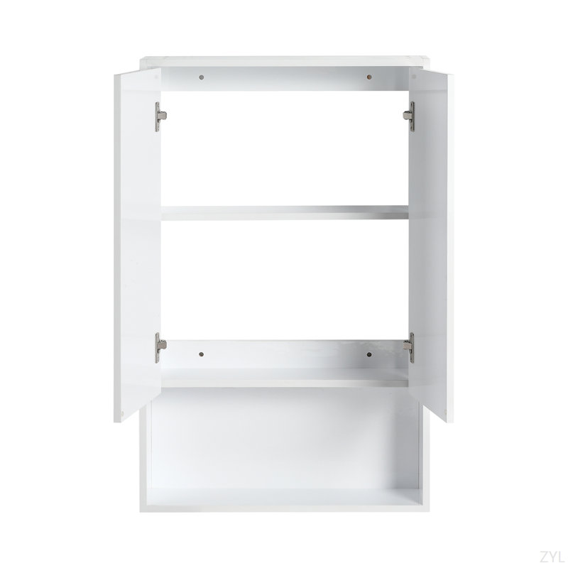 Bathroom Storage Cabinet,Soft Close Drawer,Glossy White