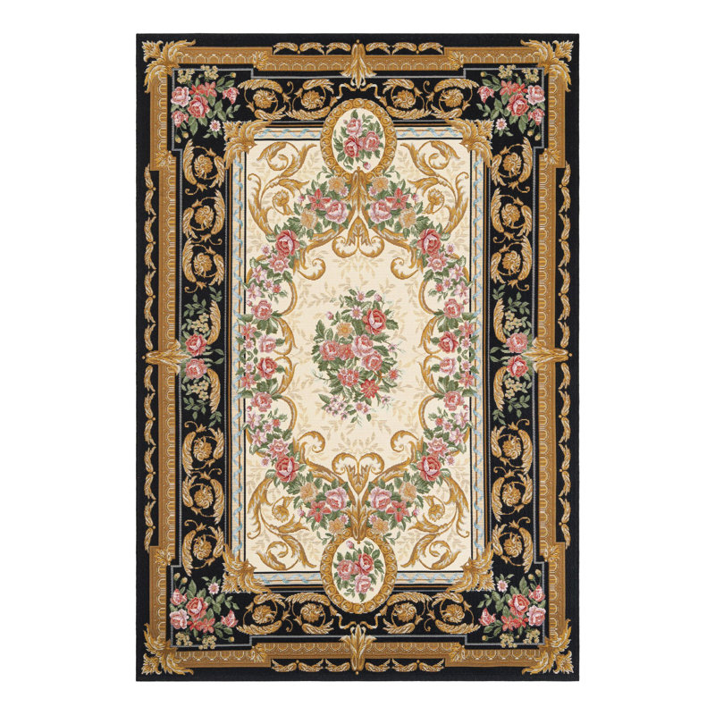 Indoor/Outdoor Traditional Area Rug, Rectangle 5'1" x 8'