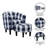 Anges Upholstered Barrel Chair with Ottoman-1892955775