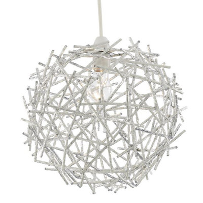 23cm H Metal Round Pendant Shade in Chrome