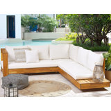 Trindle Solid Wood 5 - Person Seating Group with Cushions