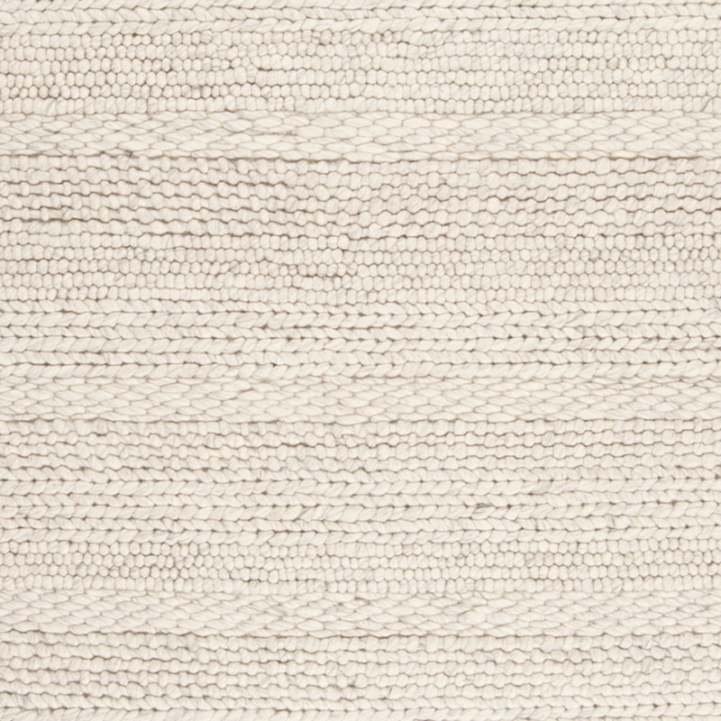 Tapis ivoire en laine tissé à la main Zekia, Rectangle 9 pi x 13 pi