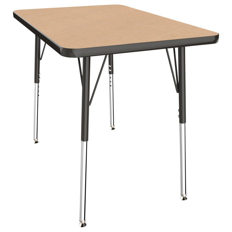 ECR4Kids® 36 "x 24" Table d’activité rectangulaire, Noir