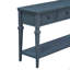 Console de style rétro classique avec trois tiroirs supérieurs et une tablette inférieure de style ouvert, facile à assembler (bleu marine)-130150718-130150724-130150728