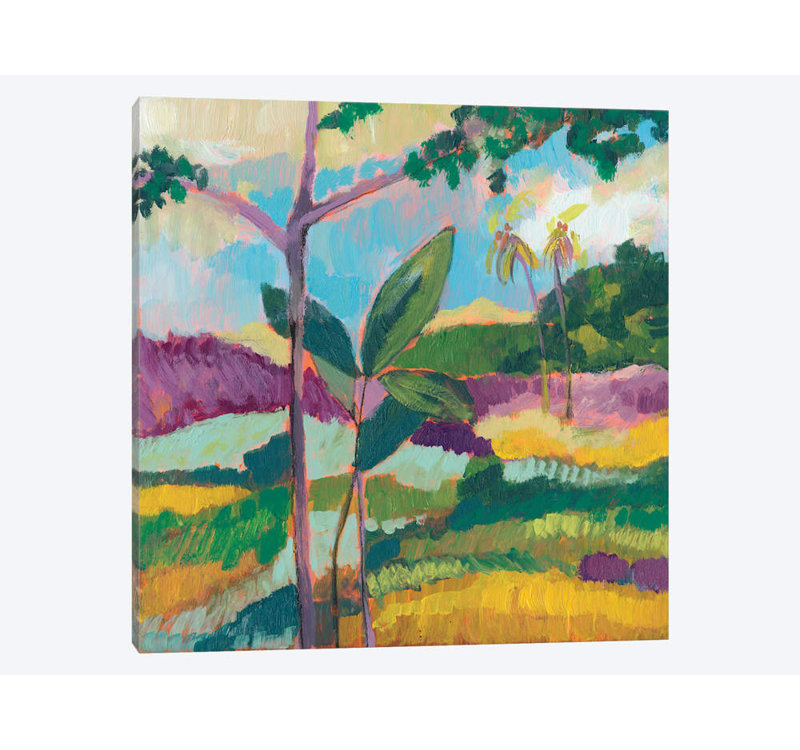 « ode to gauguin iii », reproduction sur toile, H 37 po x l 37 po x P 1,5 po, Toile tendue, Pas de tapis
