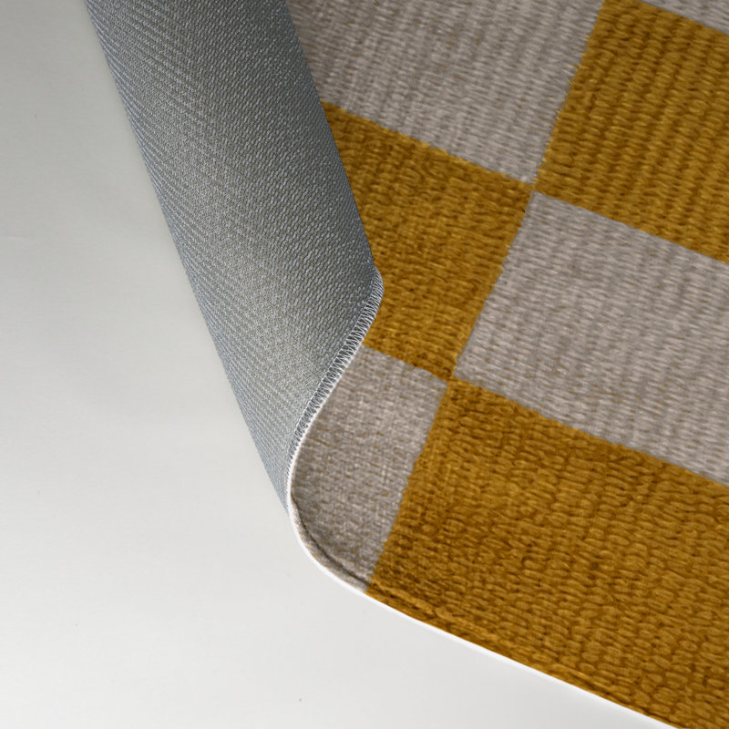 Tapis d'intérieur et d'extérieur à carreaux beige, Rectangle 9 pi x 12 pi