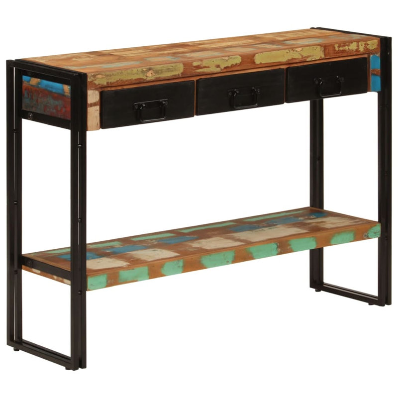 Gambill 110cm Solid Wood Top Console Table