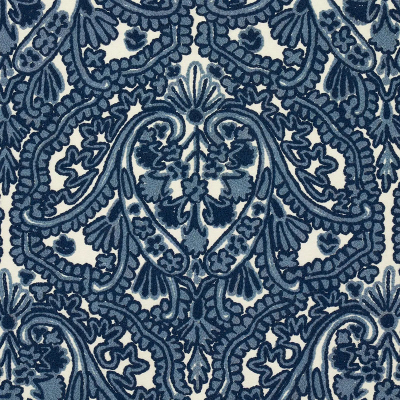Claremont Crewel Embroidery Fabric, Blue