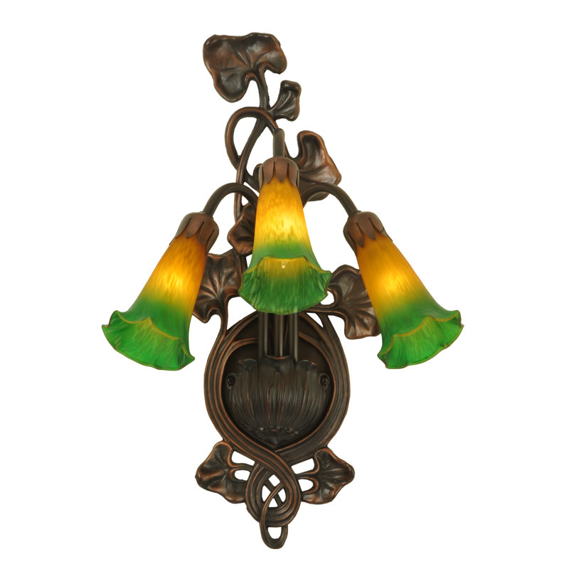 Armed Sconce, Amber/Green