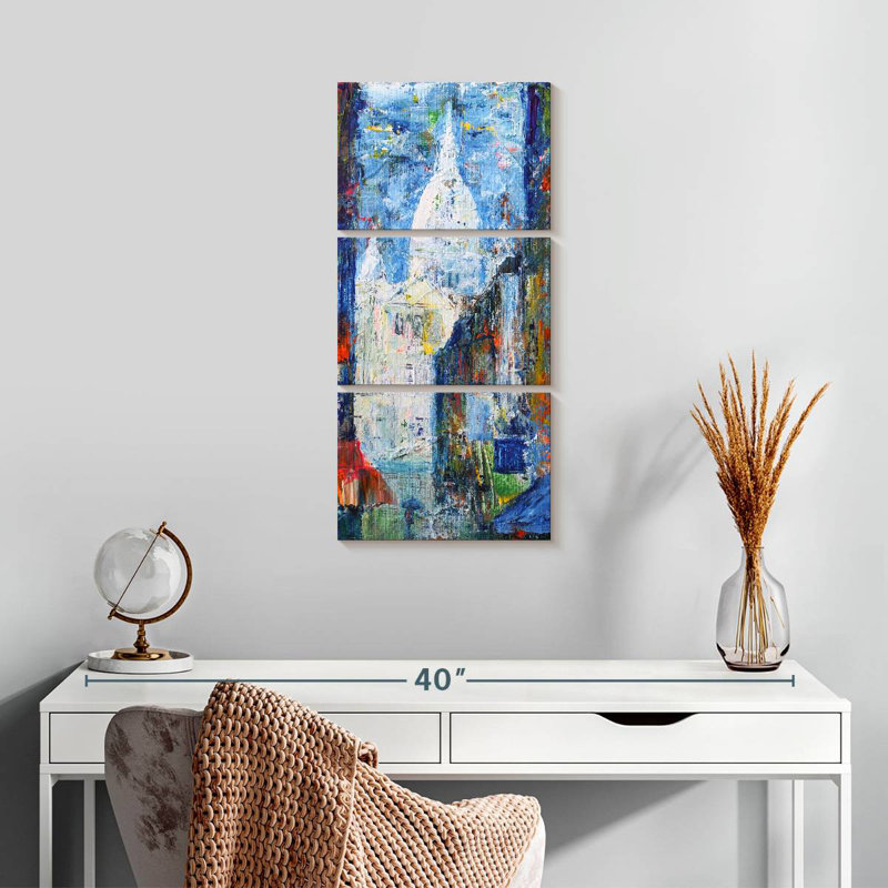 Paris abstrait, H 27 po x l 12 po