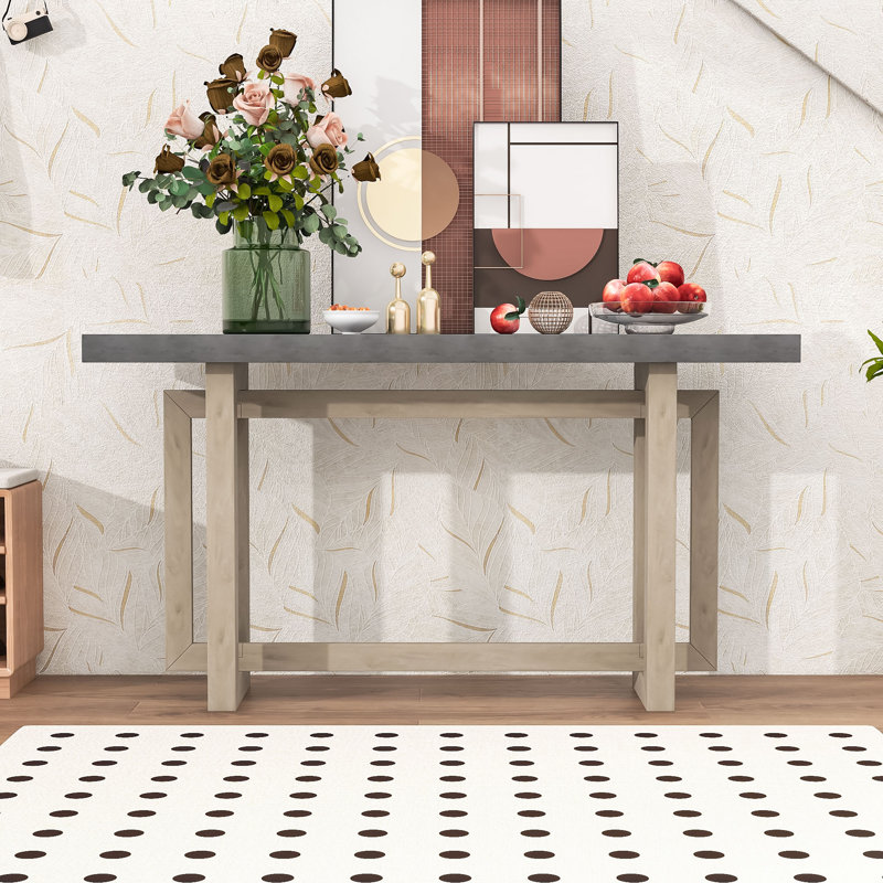 Table d'entrée polyvalente avec pieds - Console parfaite, Gris / naturel