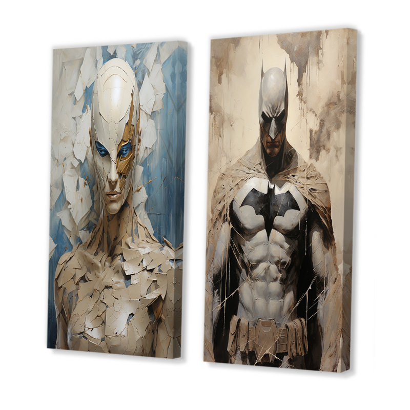 «Darkness Superheros», ensemble de salon superheros, H 28 po x l 25 po, Toile tendue