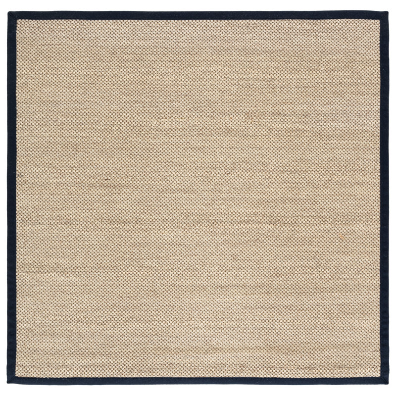 Natural Fiber Jute/Sisal; Cotton Solid Color Indoor Rug, 6'-0" x 6'-0" Square