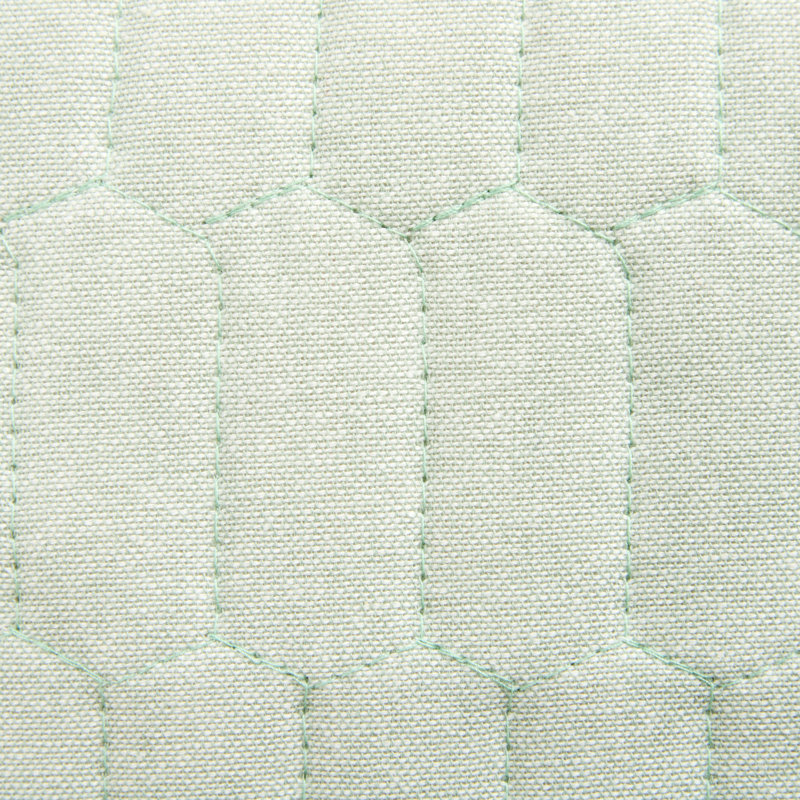 MARTHA STEWART Honeycomb Quilted Chambray Pot Holder 2-Pack Set 7"X10", Mint Green