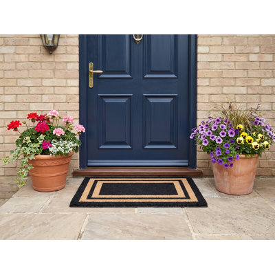 Tapis d'extérieur antidérapant 100% coco naturel 30 po x 18 po