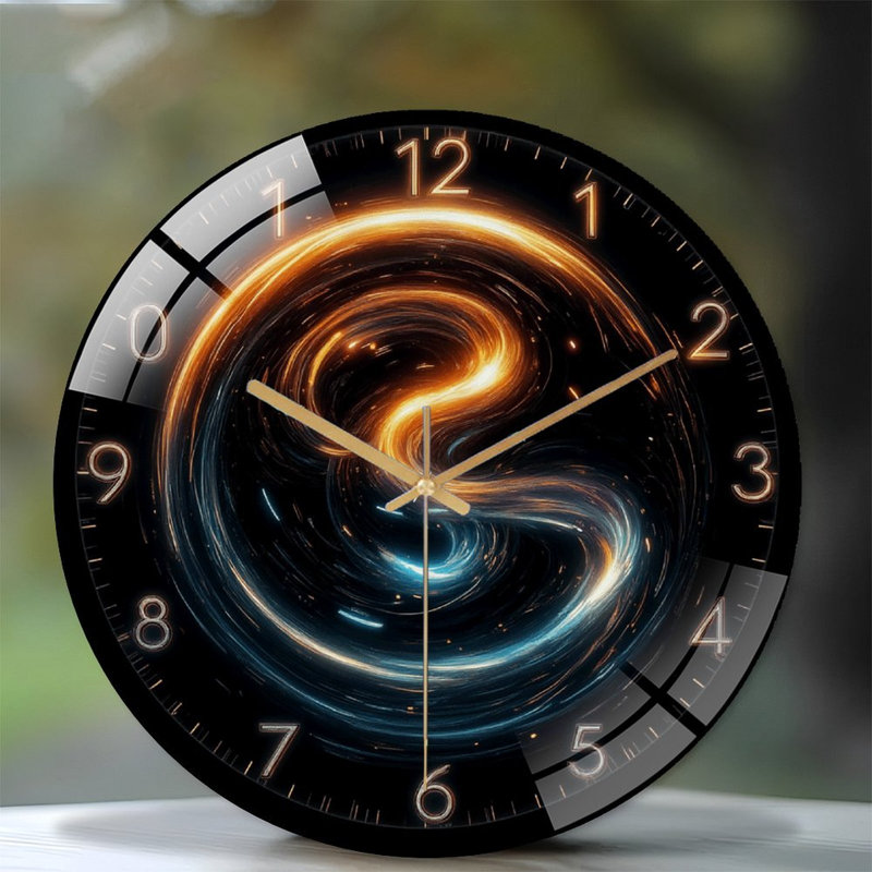Horloge murale galactique avec horloge artistique 12 po