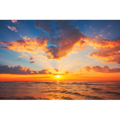 Beautiful Sunset Over The Tropical Sea by Valio84Sl - Wrapped Canvas Print