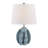19.5" Blue Textured Resin Turtle Table Lamp-776400129-776400142