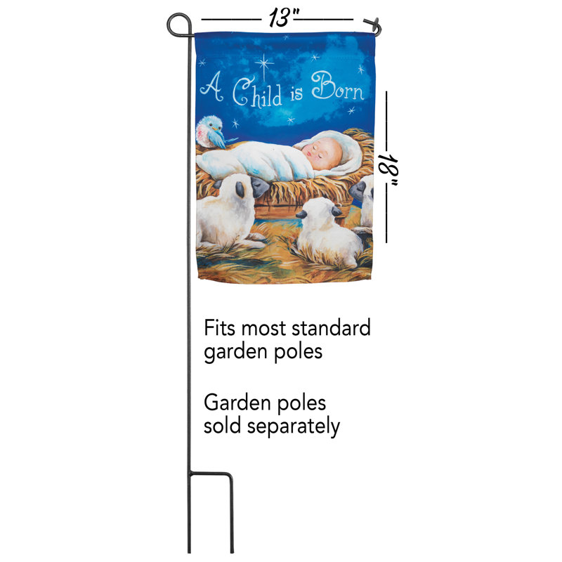 Drapeau de jardin en polyester 1,5 x 1,1 pi Bouno